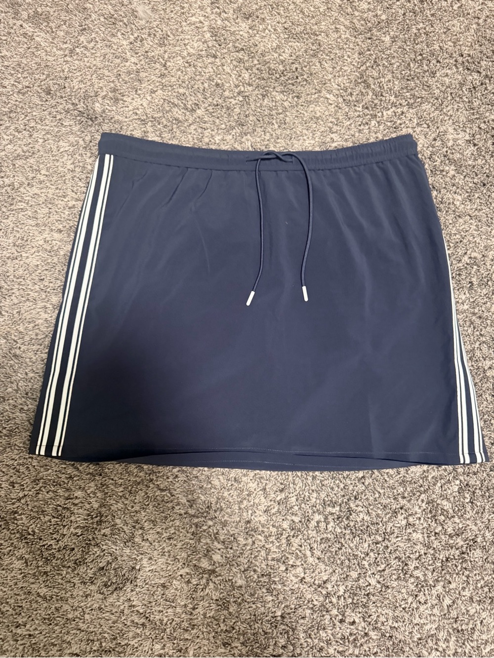 J.Jill Fit Navy Athletic Skort XL Petite Drawstring Side Stripe Built-In Shorts